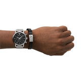 Emporio Armani Black Dial With Mesh Bracelet Strap Men Watch AR80062SET