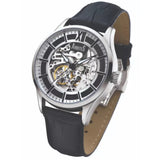 ARBUTUS AR901SWB SKELETON BLACK LEATHER MEN'S WATCH