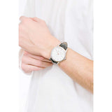 EMPORIO ARMANI ARS3023 BLACK LEATHER STRAP MEN'S WATCH