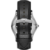 EMPORIO ARMANI ARS3023 BLACK LEATHER STRAP MEN'S WATCH