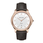 EMPORIO ARMANI ESEDRA AUTOMATIC ROSE GOLD STAINLESS STEEL ARS8652 BLACK LEATHER STRAP MEN'S WATCH - H2 Hub Watches