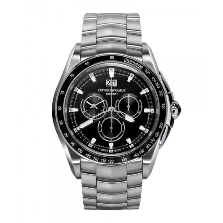 EMPORIO ARMANI CHRONOGRAPH SILVER STAINLESS STEEL ARS9100 MEN'S WATCH - H2 Hub Watches