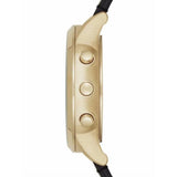 EMPORIO ARMANI CONNECTED AUTOMATIC GOLD STAINLESS STEEL ART3006 BLACK LEATHER STRAP HYBRID SMARTWATCH