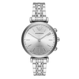 EMPORIO ARMANI ANALOG QUARTZ ROSE GOLD STAINLESS STEEL RT3018 BEIGE LEATHER STRAP HYBRID SMARTWATCH - H2 Hub Watches