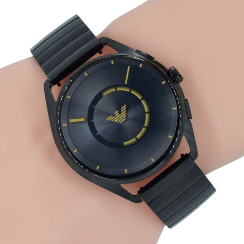 EMPORIO ARMANI CONNECTED ART5007 STAINLESS STEEL PLATED BLACK TOUCH-SCREEN HYBRID MEN'S SMARTWATCH - H2 Hub Watches