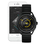 EMPORIO ARMANI CONNECTED ART5007 STAINLESS STEEL PLATED BLACK TOUCH-SCREEN HYBRID MEN'S SMARTWATCH - H2 Hub Watches