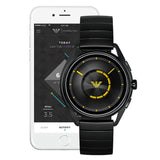 EMPORIO ARMANI CONNECTED ART5007 STAINLESS STEEL PLATED BLACK TOUCH-SCREEN HYBRID MEN'S SMARTWATCH - H2 Hub Watches