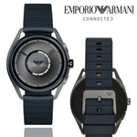 EMPORIO ARMANI CONNECTED ART5008 STAINLESS STEEL PLATED NAVY TOUCH-SCREEN HYBRID MEN'S SMARTWATCH - H2 Hub Watches