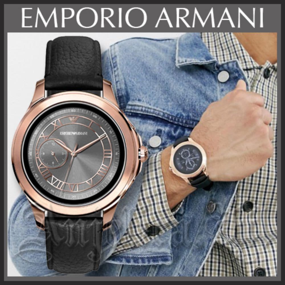 EMPORIO ARMANI CONNECTED ART5012 STAINLESS STEEL PLATED TOUCH-SCREEN HYBRID MEN'S SMARTWATCH - H2 Hub Watches