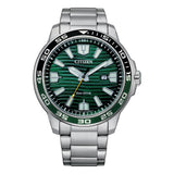 CITIZEN ECO-DRIVE AW1526-89X GREEN DIAL STAINLESS STEEL MEN'S WATCH