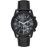 ARMANI EXCHANGE AX1724 BLACK LEATHER MEN WATCH
