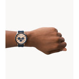 ARMANI EXCHANGE CHRONOGRAPH BLUE SILICONE BLUE SILICONE MEN'S WATCH