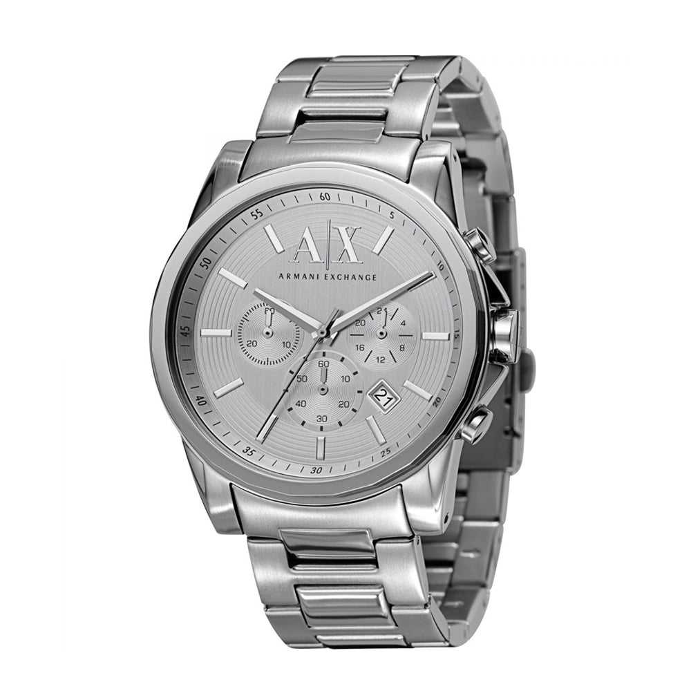 ARMANI EXCHANGE CHRONOGRAPH SILVER STAINLESS STEEL AX2058 MEN'S WATCH - H2 Hub Watches