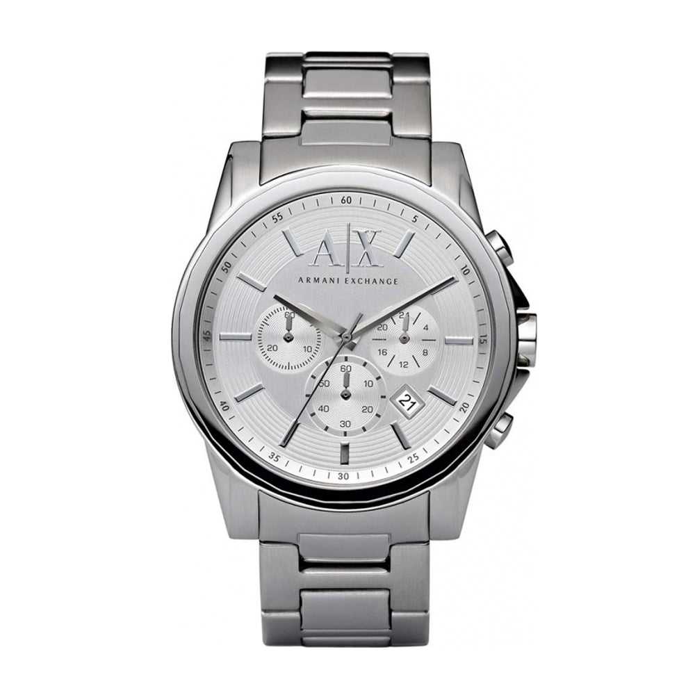ARMANI EXCHANGE CHRONOGRAPH SILVER STAINLESS STEEL AX2058 MEN'S WATCH - H2 Hub Watches