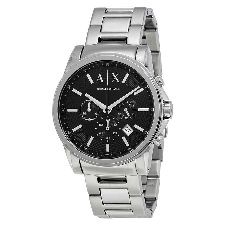 ARMANI EXCHANGE CHRONOGRAPH SILVER STAINLESS STEEL AX2084 MEN'S WATCH - H2 Hub Watches