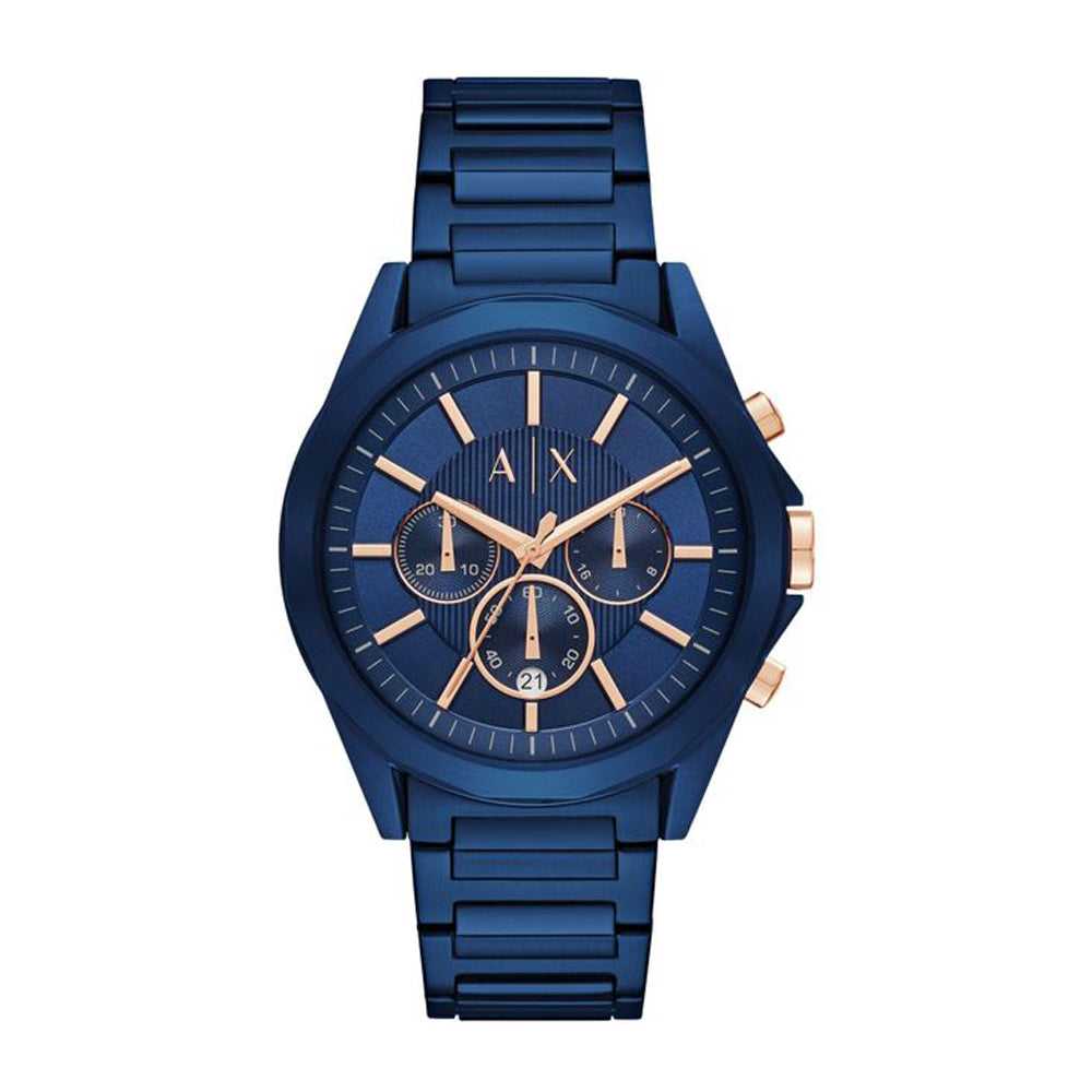 ARMANI EXCHANGE CHRONOGRAPH BLUE STAINLESS STEEL AX2607 MEN'S WATCH - H2 Hub Watches