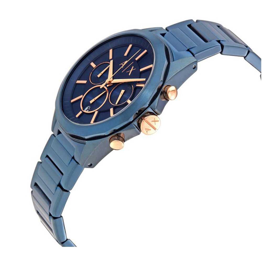 ARMANI EXCHANGE CHRONOGRAPH BLUE STAINLESS STEEL AX2607 MEN S WATCH H2 Hub