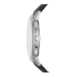 ARMANI EXCHANGE ANALOG QUARTZ SILVER STAINLESS STEEL AX2703 BLACK LEATHER STRAP MEN'S WATCH - H2 Hub Watches