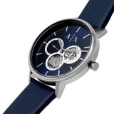 Armani Exchange Blue Dial And Leather Strap Men Watch AX2746