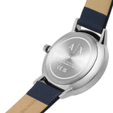 Armani Exchange Blue Dial And Leather Strap Men Watch AX2746