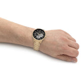 Armani Exchange Black Dial Gold Stainless Steel Strap Men Watch AX2747
