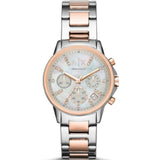 Armani Exchange Chronograph Two-Tone Stainless Steel Strap Women Watch AX4331
