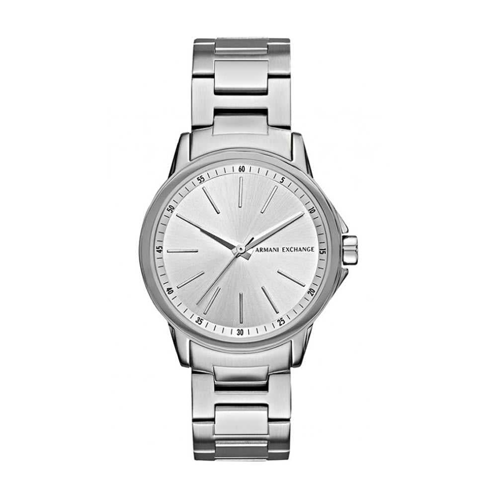 ARMANI EXCHANGE ANALOG QUARTZ SILVER STAINLESS STEEL AX4345 WOMEN'S WATCH - H2 Hub Watches