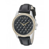 ARMANI EXCHANGE LADY HAMPTON ANALOG QUARTZ TWO TONE STAINLESS STEEL AX5246 LEATHER STRAP WOMEN'S WATCH - H2 Hub Watches