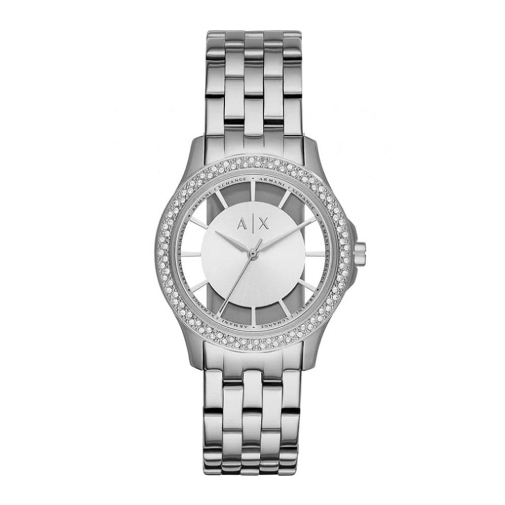 ARMANI EXCHANGE ANALOG QUARTZ SILVER STAINLESS STEEL AX5250 WOMEN'S WATCH - H2 Hub Watches