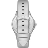 Armani Exchange Silver Leather Strap Women Watch AX5270