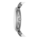 ARMANI EXCHANGE ANALOG QUARTZ SILVER STAINLESS STEEL AX5323 BLACK LEATHER STRAP WOMEN'S WATCH - H2 Hub Watches