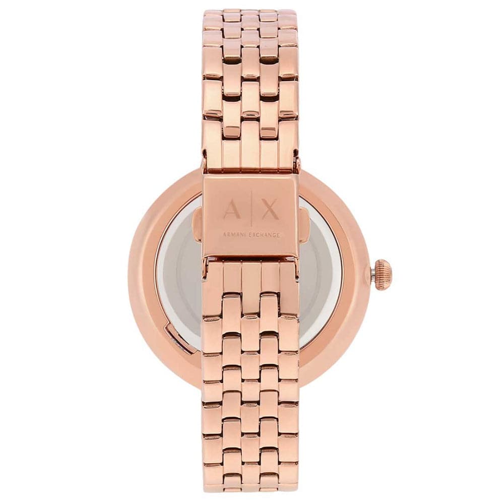 ARMANI EXCHANGE AX5328 ROSE GOLD STAINLESS STEEL WOMEN'S WATCH – H2 Hub