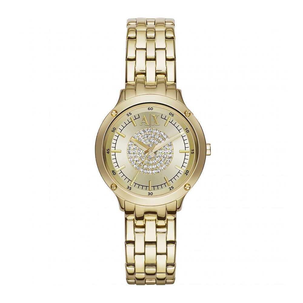 ARMANI EXCHANGE ANALOG QUARTZ GOLD STAINLESS STEEL AX5417 WOMEN'S WATCH - H2 Hub Watches