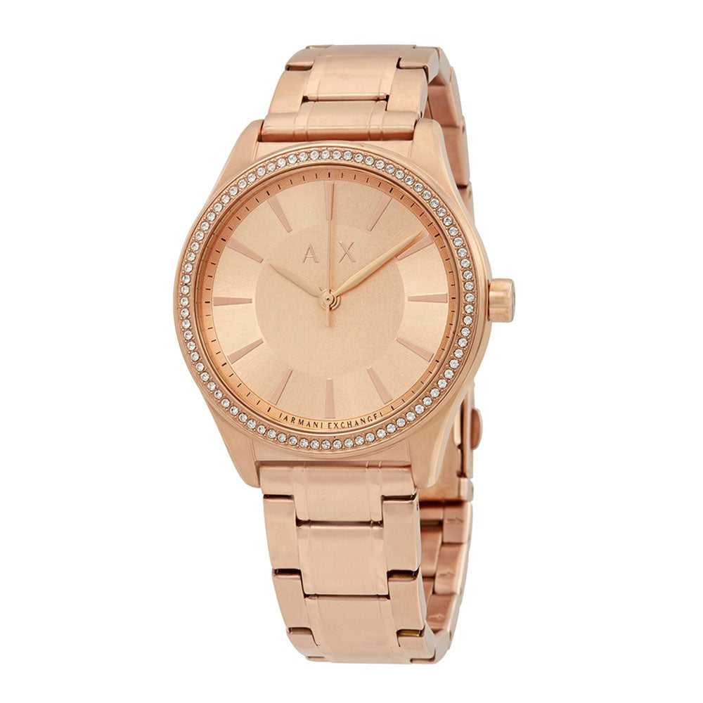 ARMANI EXCHANGE ANALOG QUARTZ ROSE GOLD STAINLESS STEEL AX5442 WOMEN'S WATCH - H2 Hub Watches
