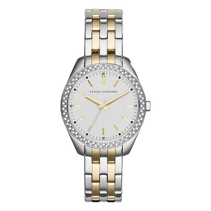 ARMANI EXCHANGE ANALOG QUARTZ TWO TONE STAINLESS STEEL AX5519 WOMEN'S WATCH - H2 Hub Watches