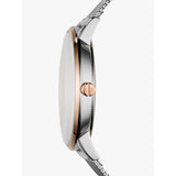 ARMANI EXCHANGE GOLD STAINLESS STEEL AX5537 SILVER MESH STRAP WOMEN'S WATCH