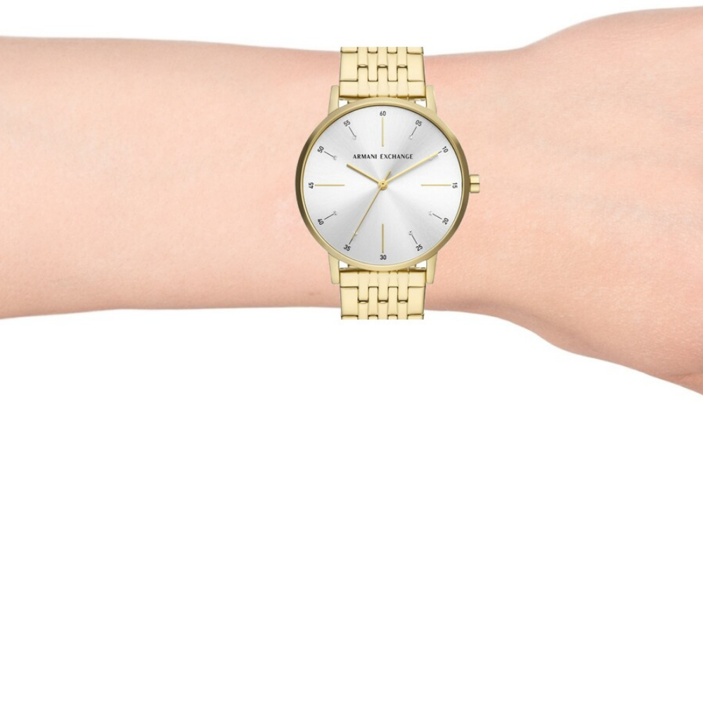 ARMANI EXCHANGE LOLA GOLD STAINLESS STEEL AX5579 WOMEN'S WATCH – H2 Hub