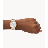 ARMANI EXCHANGE THREE-HAND TWO-TONE STAINLESS STEEL AX5580 WOMEN WATCH