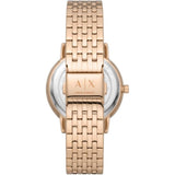 Armani Exchange Rose Gold Stainless Steel Strap Women Watch AX5581