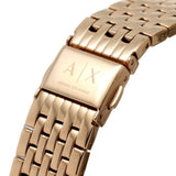 Armani Exchange Rose Gold Stainless Steel Strap Women Watch AX5581