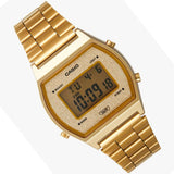 CASIO B640WGG-9DF-P VINTAGE SERIES DIGITAL GOLD DIAL UNISEX WATCH
