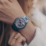 ARIES GOLD CHRONOGRAPH INSPIRE CONTENDER BLUE STAINLESS STEEL B 7302 BU-BURG WOMEN'S WATCH - H2 Hub Watches