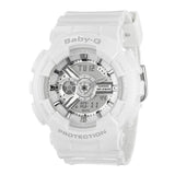 Casio Baby-G Digital-Analogue With White Resin Strap Women Watch BA-110-7A3DR-P