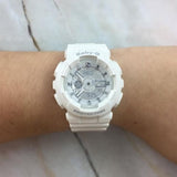 Casio Baby-G Digital-Analogue With White Resin Strap Women Watch BA-110-7A3DR-P