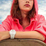 Casio Baby-G Digital-Analogue With White Resin Strap Women Watch BA-110-7A3DR-P