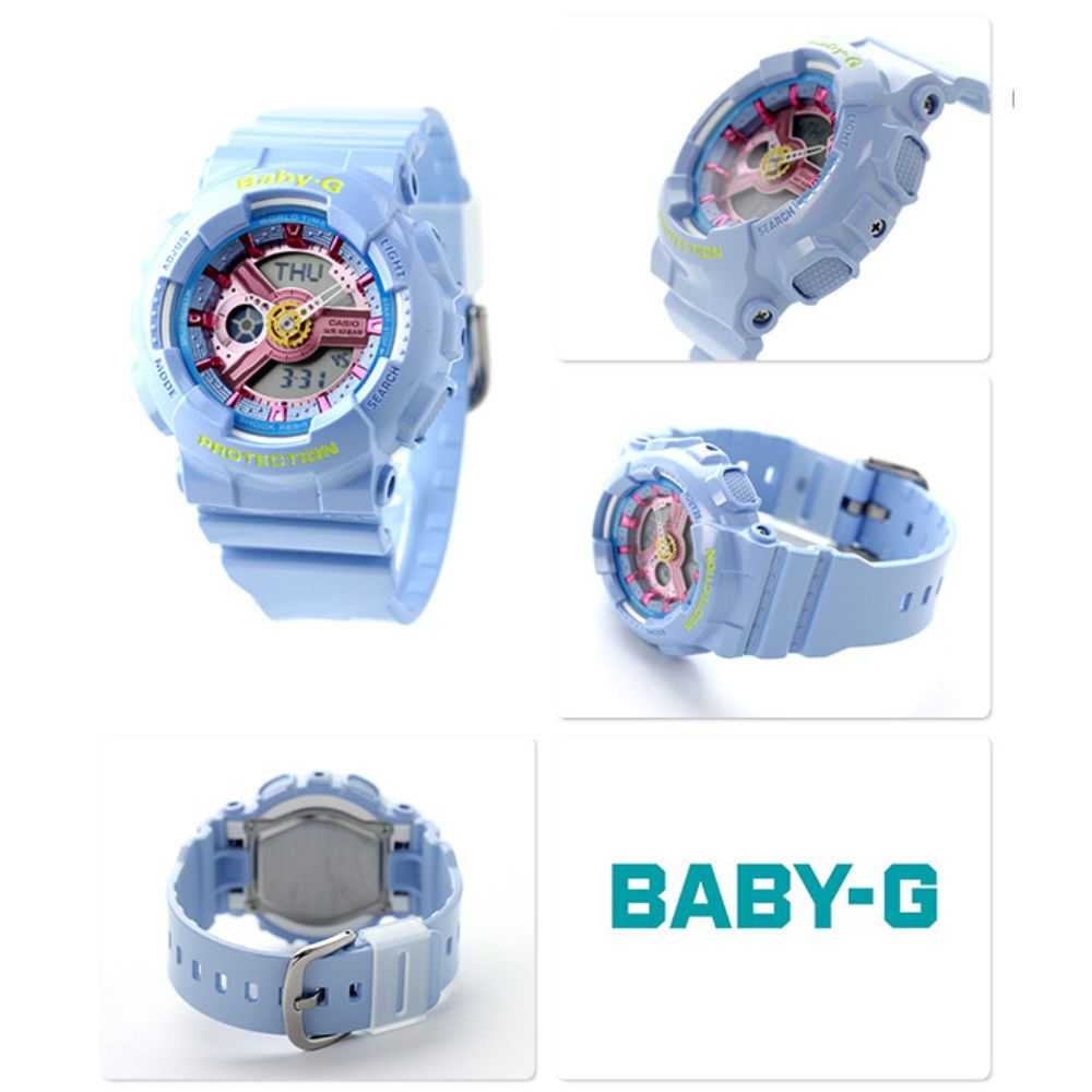 CASIO BABY-G BA-110CA-2ADR DIGITAL QUARTZ BLUE RESIN WOMEN'S WATCH - H2 Hub Watches
