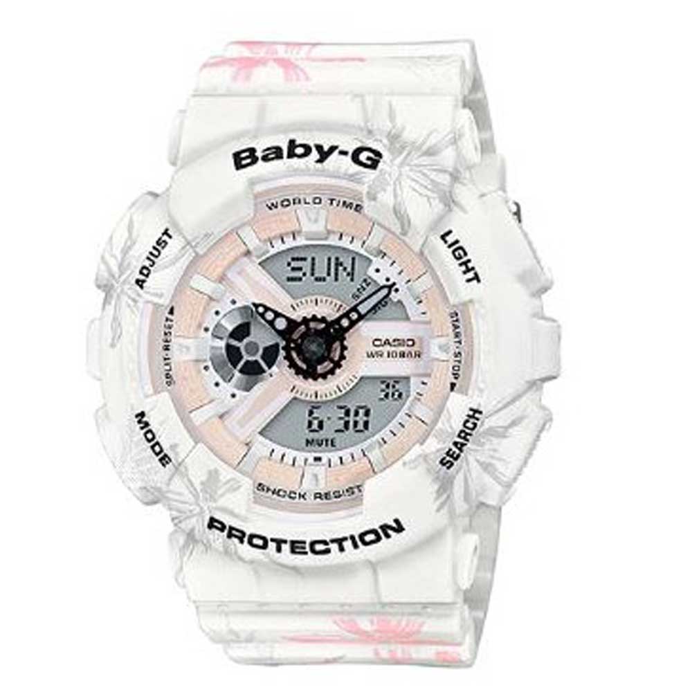 CASIO BABY-G BA-110CF-7ADR DIGITAL QUARTZ WHITE RESIN WOMEN'S WATCH - H2 Hub Watches