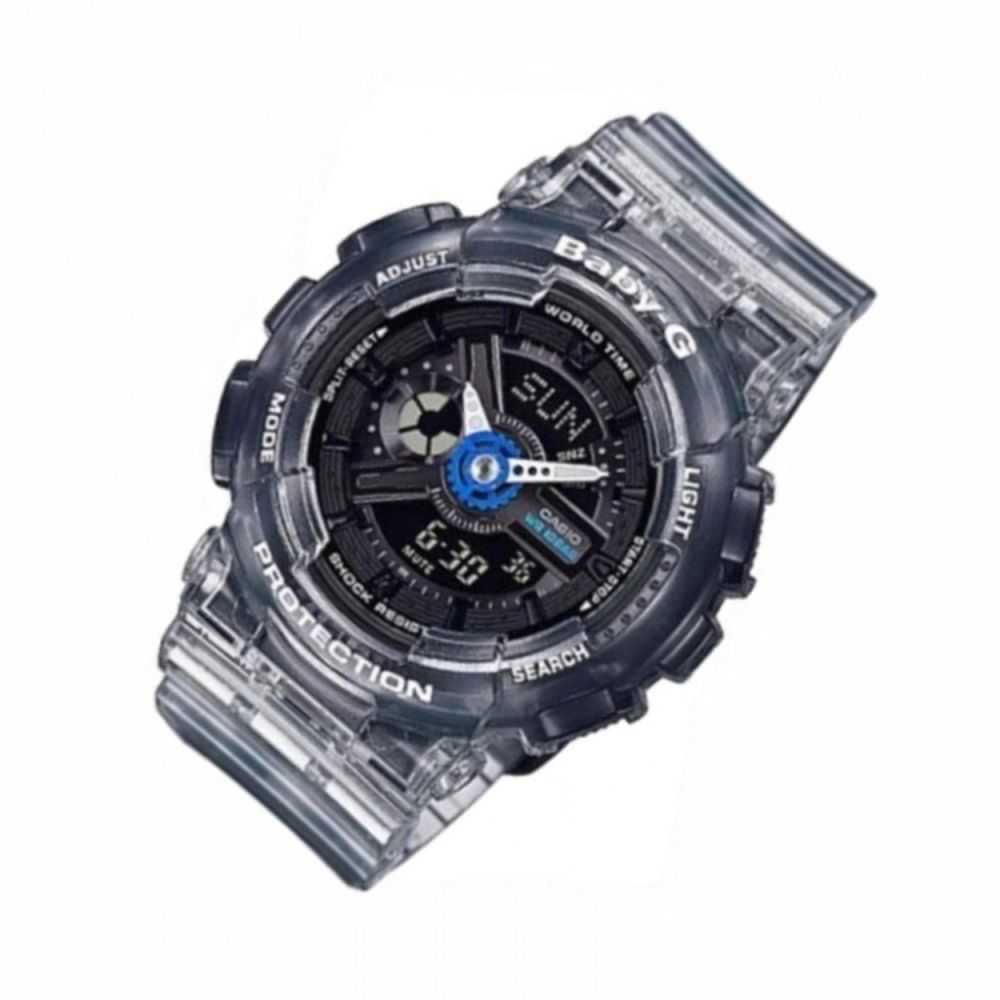 CASIO BABY-G BA-110JM-1ADR DIGITAL QUARTZ BLACK TRANSPARENT RESIN WOMEN'S WATCH - H2 Hub Watches