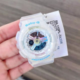 CASIO BABY-G BA-110PL-7A2DR  WHITE RESIN BAND WOMEN'S SPORTS WATCH