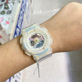 CASIO BABY-G BA-110PL-7A2DR  WHITE RESIN BAND WOMEN'S SPORTS WATCH